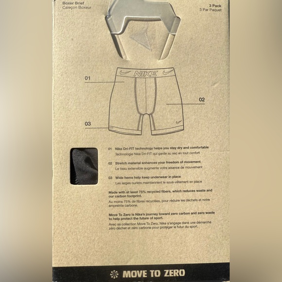 Nike Dri-FIT Essential Micro Boxer Briefs - Black - Picture 2 of 4